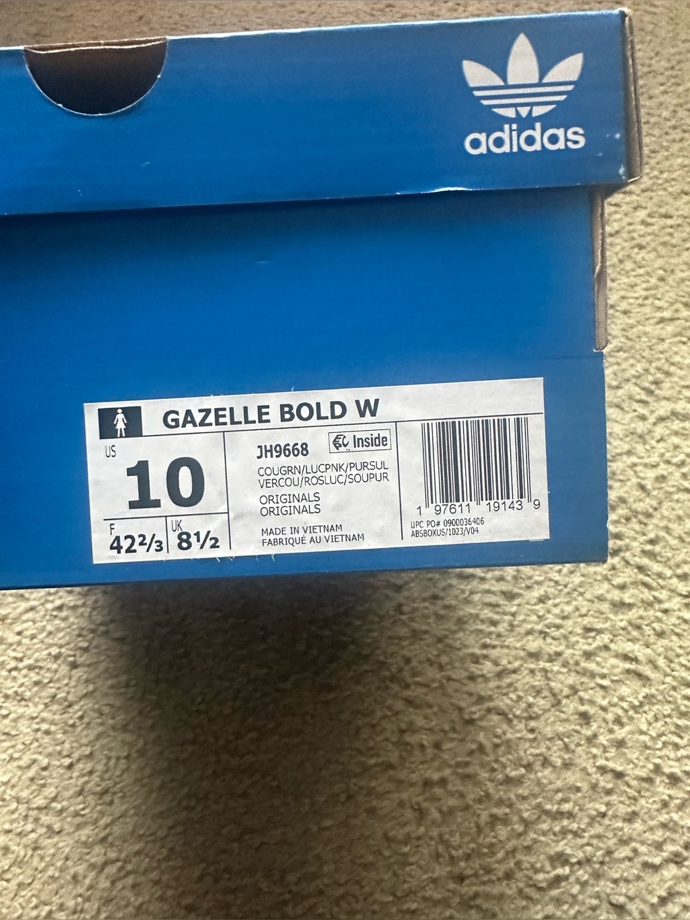 NWT adidas Women’s Gazelle Bold 'Court Green Lucid Pink' | Women's Size 10 - Picture 13 of 13